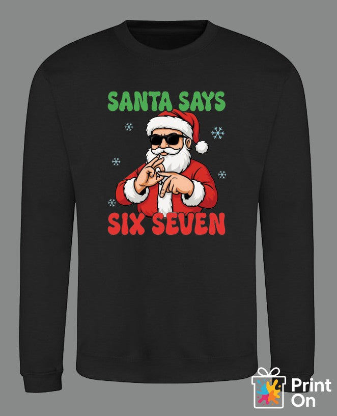 6 7 Christmas Sweater - Santa