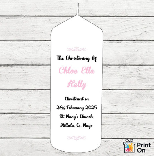 Christening Candle - Simply Branboll