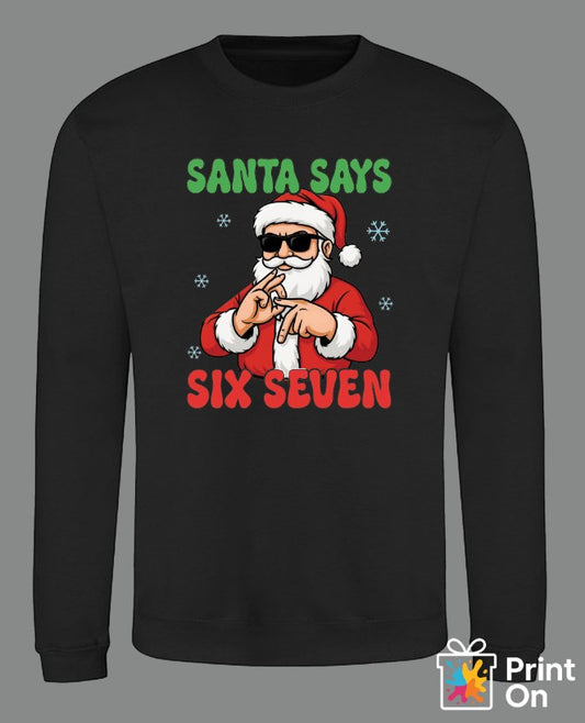 6 7 Christmas Sweater - Santa