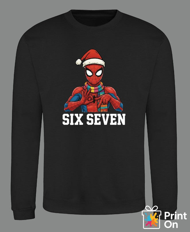 6 7 Christmas Sweater - Spiderman
