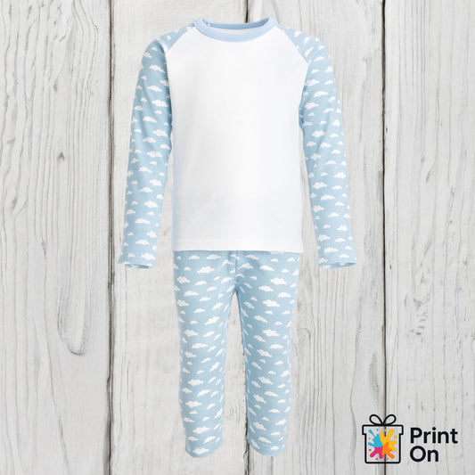 When I Wake Up PJs - Blue Stripe - Dinos