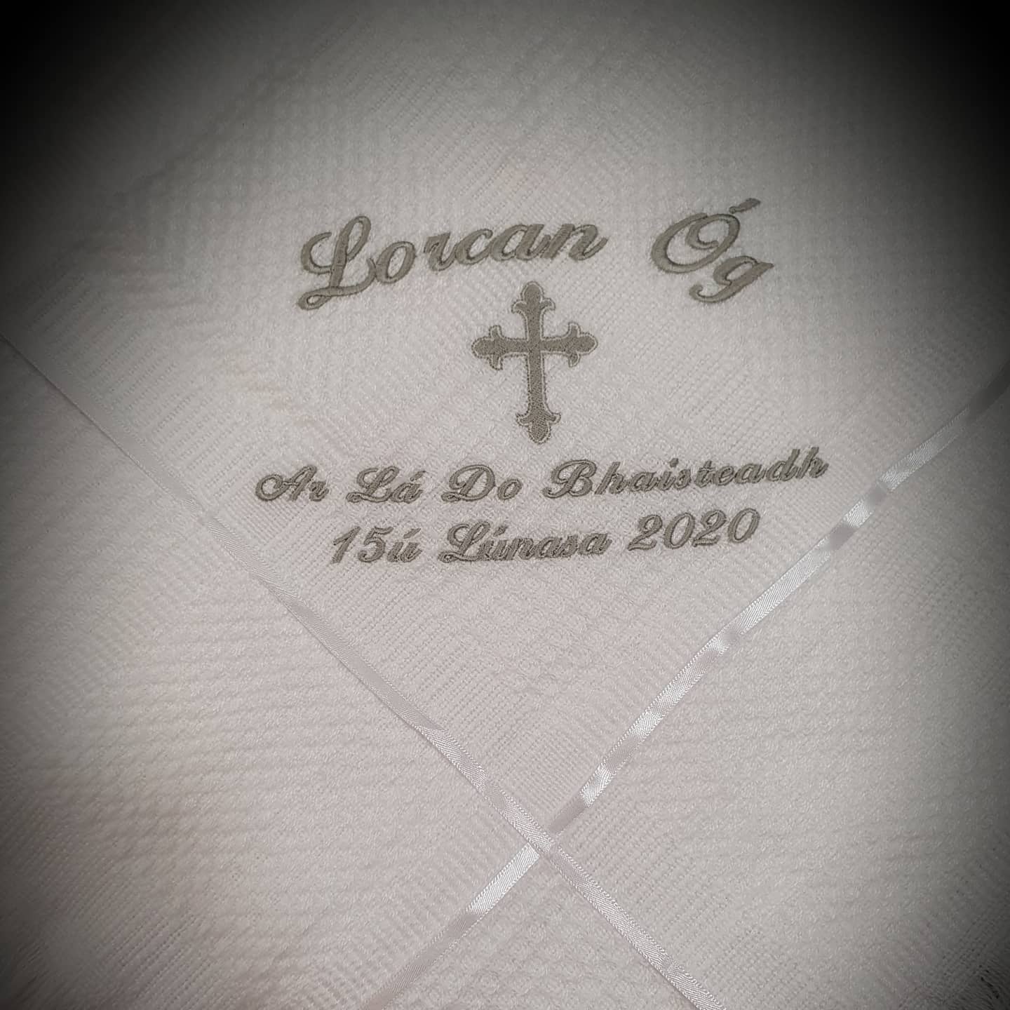 Christening Shawl - Satin ribbon