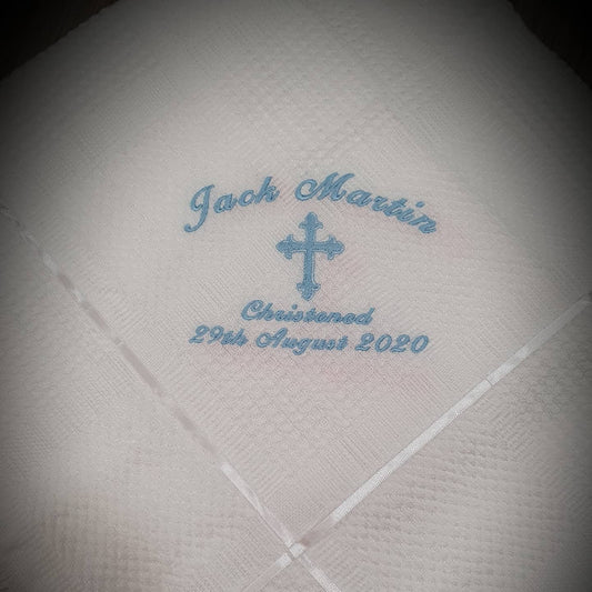 Christening Shawl - Satin ribbon