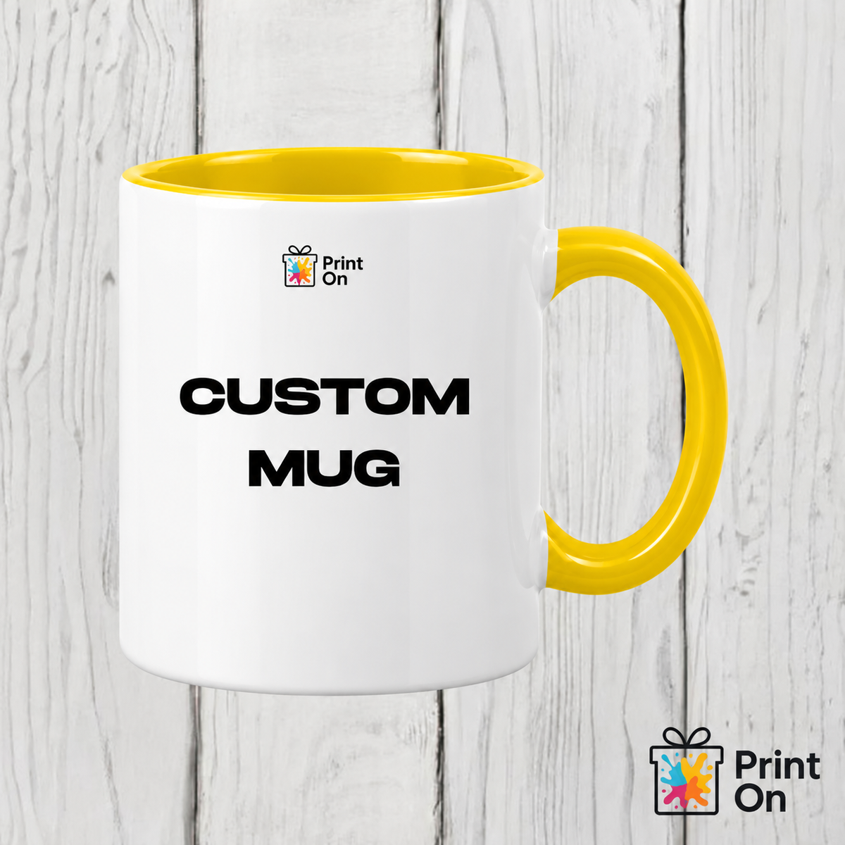 Customised Mug - Yellow handle
