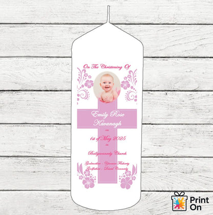 Christening Candle - Full Cross