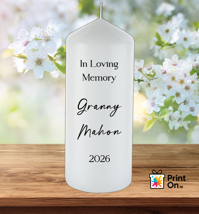 Memorial Candle - text only