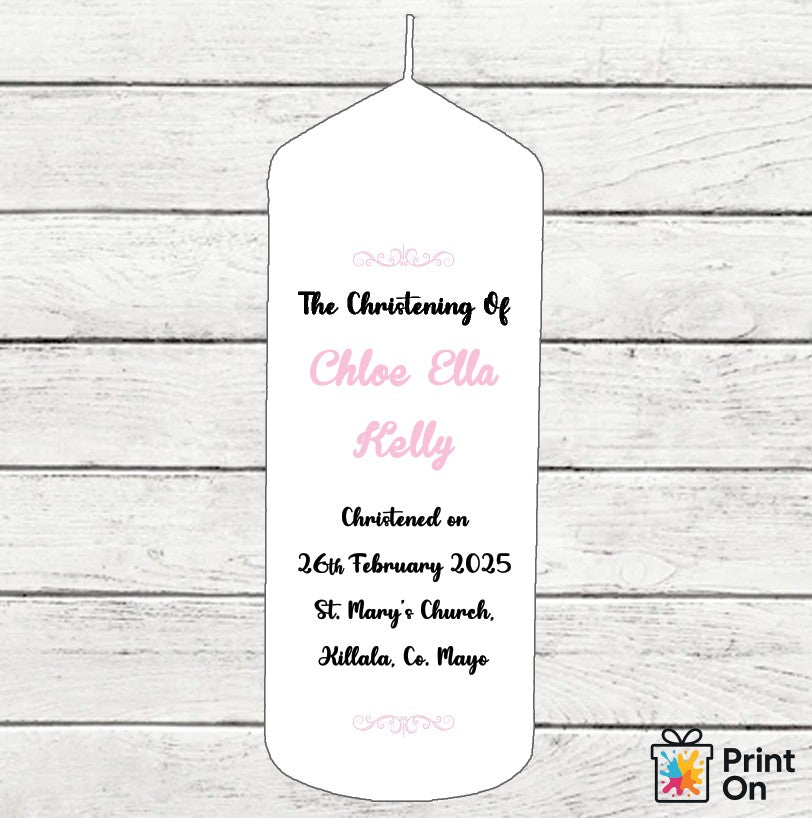 Christening Candle - Simply Branboll