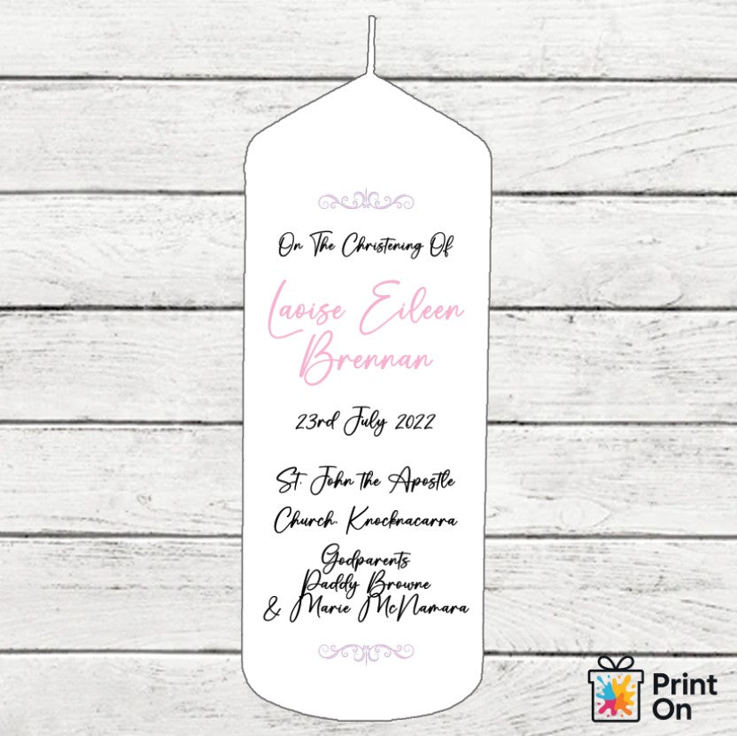 Christening Candle - Simple Dreaming