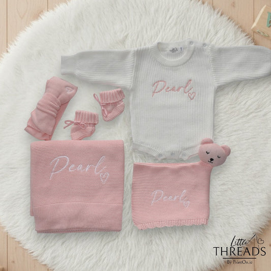 Little Threads Signature Set - White & Pretty Pink